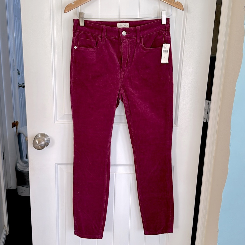 Corduroy Pants Burgundy by Pilcro